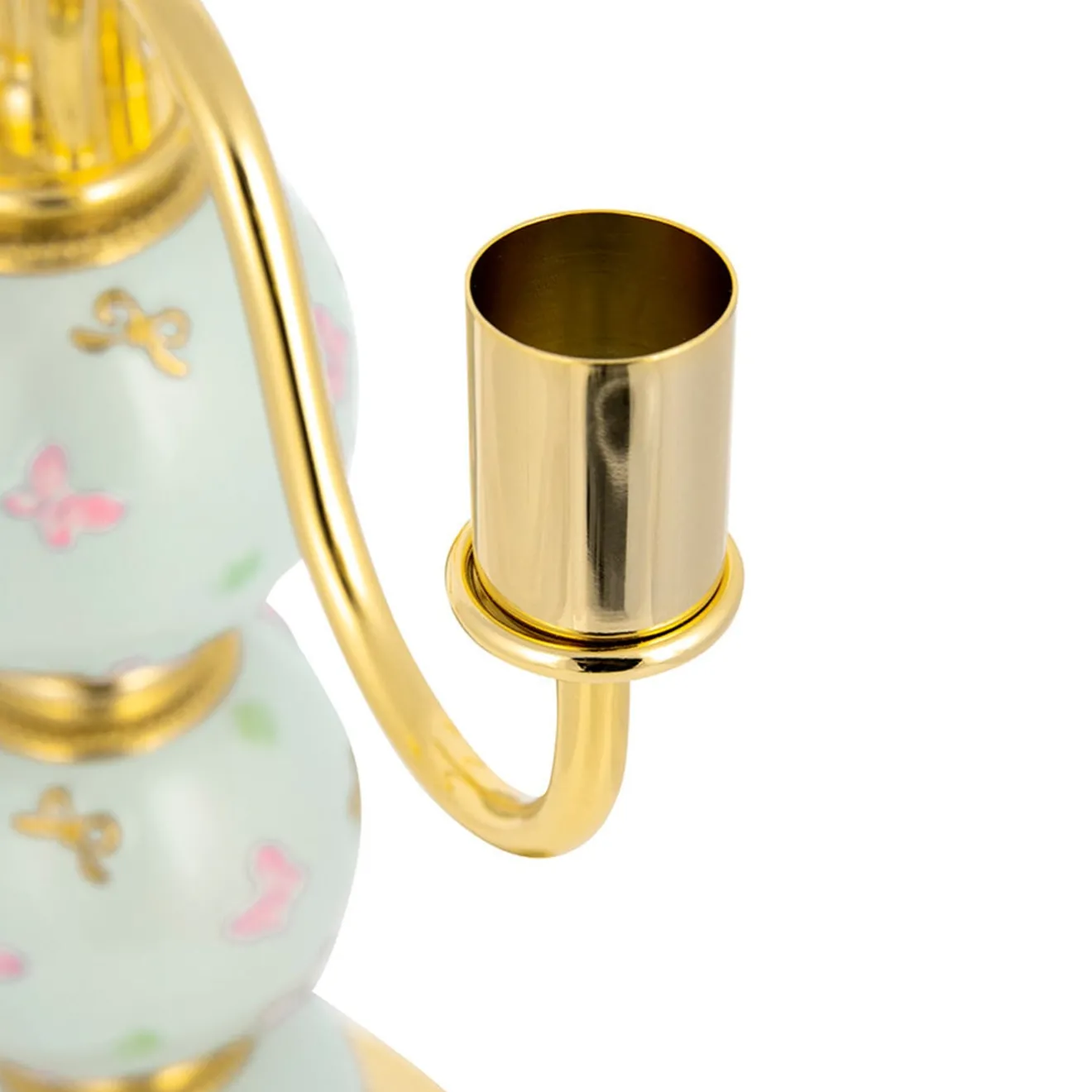 Villari CANDELABRO A FARFALLA 5 BRACCI - AZZURRO
