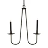Renzo Serafini Candelabro da soffitto Penombra a doppio braccio in ottone scuro