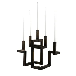 Francesco Della Femina Candelabro in ottone azteco