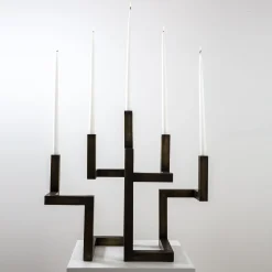 Francesco Della Femina Candelabro in ottone azteco