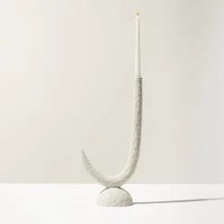 Ceramica Gatti 1928 Candelabro Kappa in ceramica bianco opaco