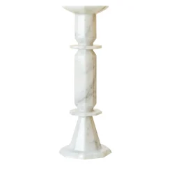 Fuda Candelabro Oreadi Nix in Marmo Bianco di Rotella
