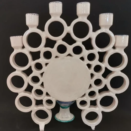 Filadelfio Todaro Candelabro Peacock Honey e Azure