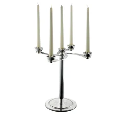 Zanetto Candelabro Soffio a 5 candele in argento