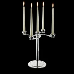 Zanetto Candelabro Soffio a 5 candele in argento