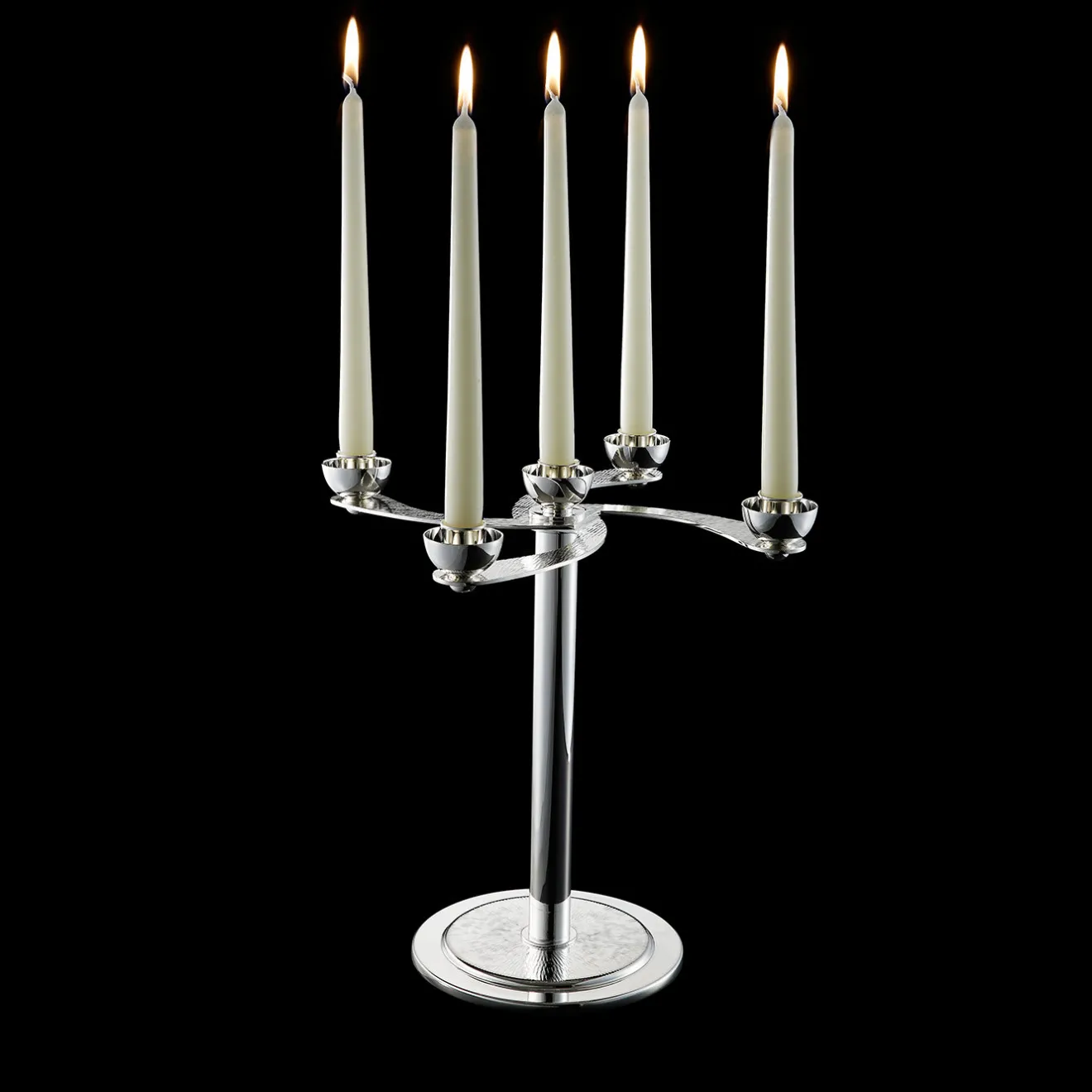 Zanetto Candelabro Soffio a 5 candele in argento