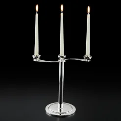 Zanetto Candelabro Soffio a 3 candele in argento