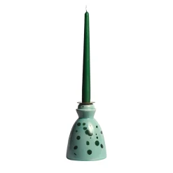 Carola fra i Trulli Candeliere in ceramica verde con 4 candele profumate