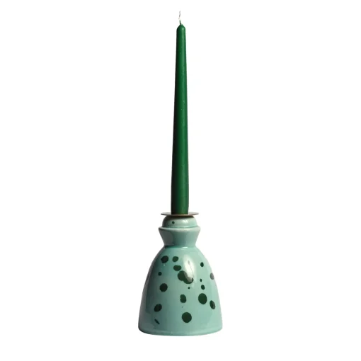 Carola fra i Trulli Candeliere in ceramica verde con 4 candele profumate