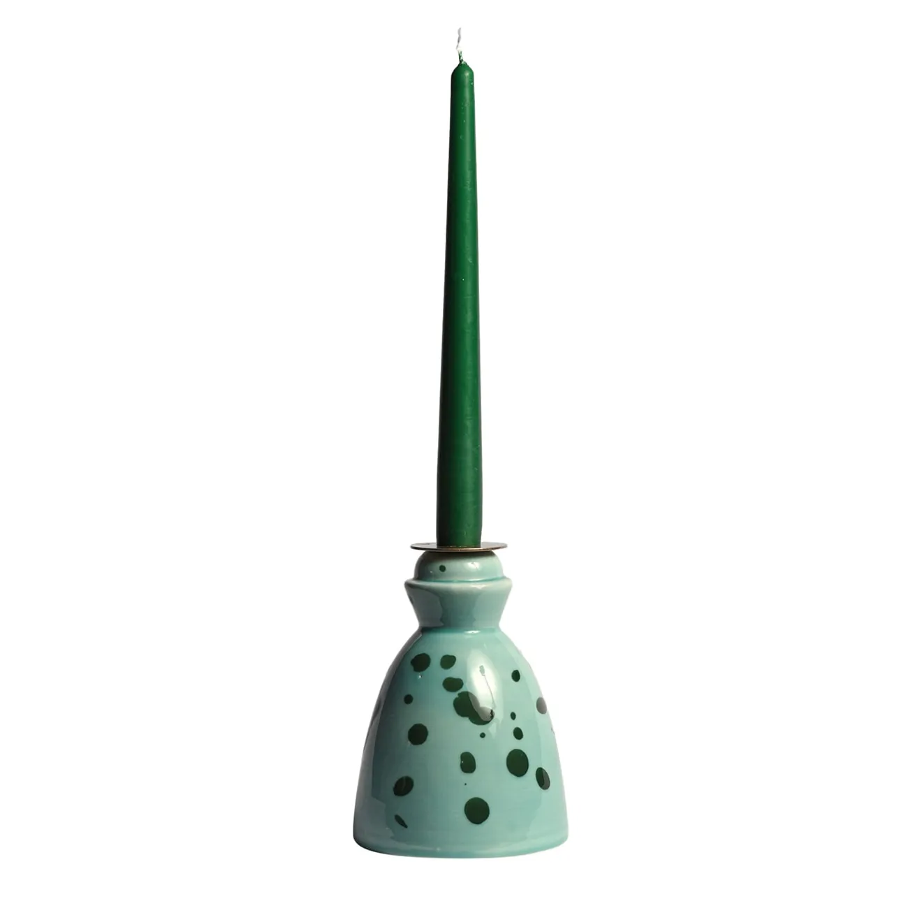 Carola fra i Trulli Candeliere in ceramica verde con 4 candele profumate