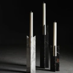 Kreoo Candeliere in marmo nero e oro Trinity S