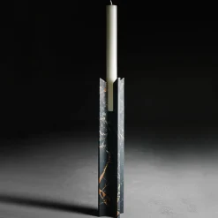 Kreoo Candeliere Trinity L in marmo nero e oro