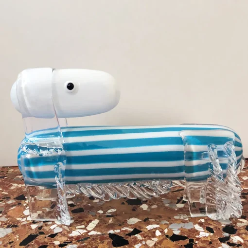 Venice Factory Cane a strisce scultura in vetro veneziano di Eliana Gerotto
