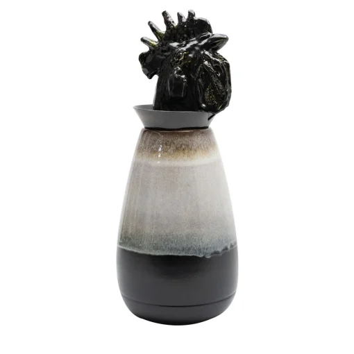 Amaaro Canopo Gallo Vaso bianco e nero #2