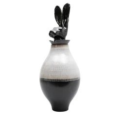 Amaaro Canopo Lepre Vaso XL bianco e nero
