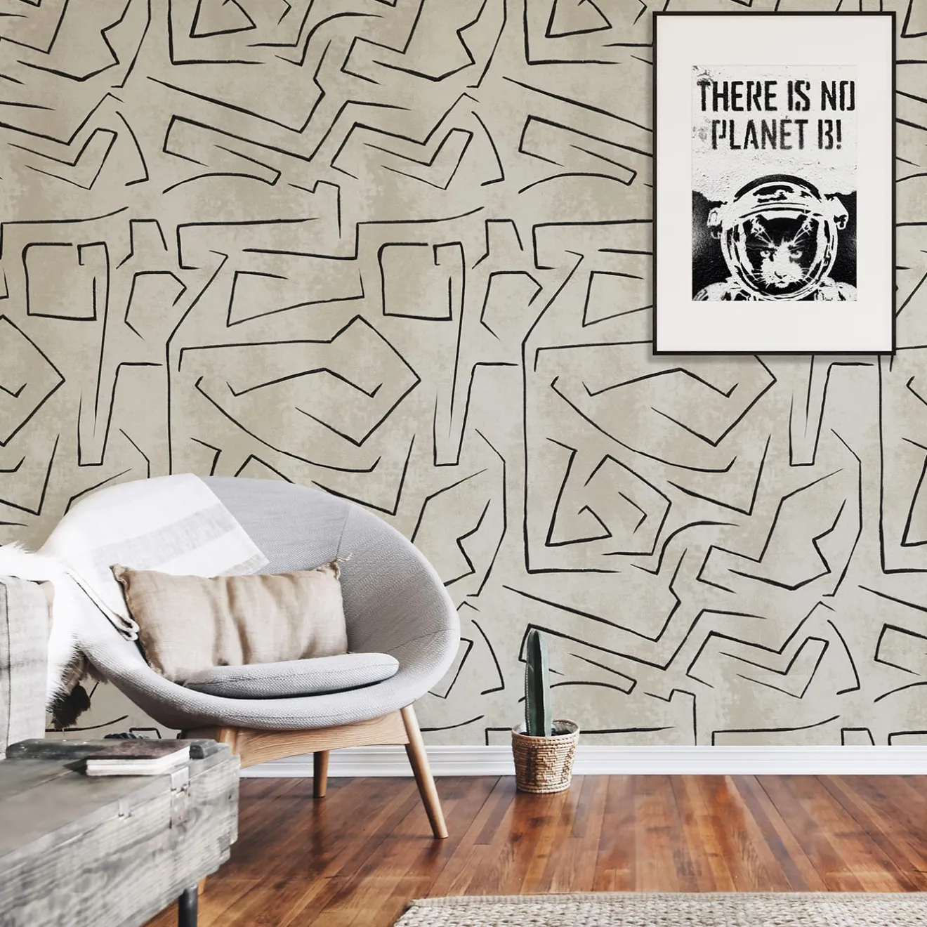 Wallpapers4Beginners Carta da parati artistica dal design minimale