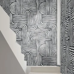 Wallpapers4Beginners Carta da parati astratta in bianco e nero