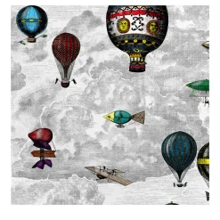 Wallpapers4Beginners Carta da Parati con Mongolfiere e Nuvole