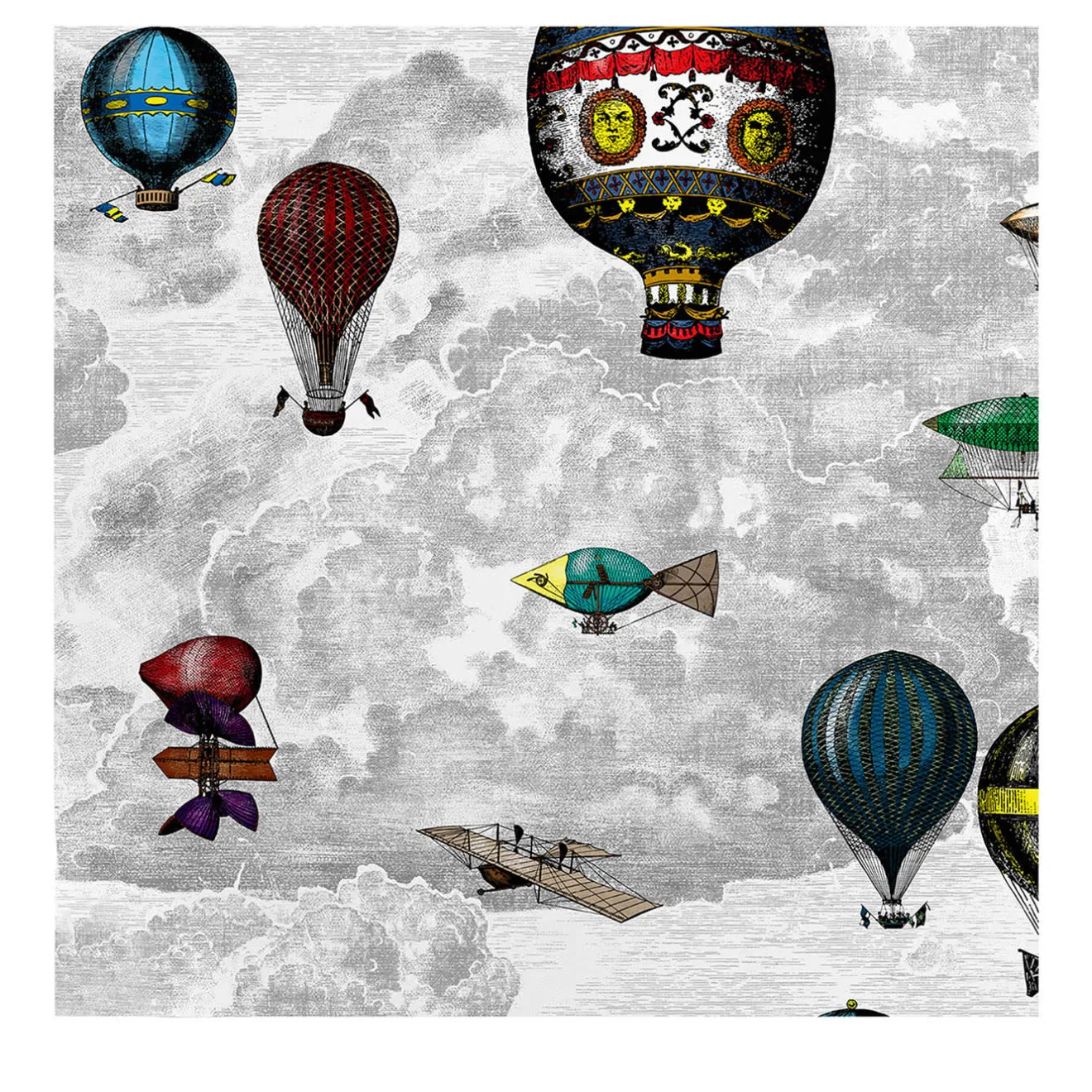 Wallpapers4Beginners Carta da Parati con Mongolfiere e Nuvole