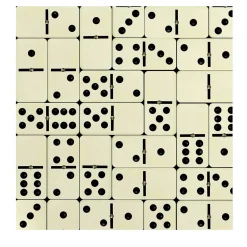 Wallpapers4Beginners Carta da parati con motivo a piastrelle Domino