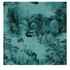 Wallpapers4Beginners Carta da parati con paesaggio Orientale Verde acqua