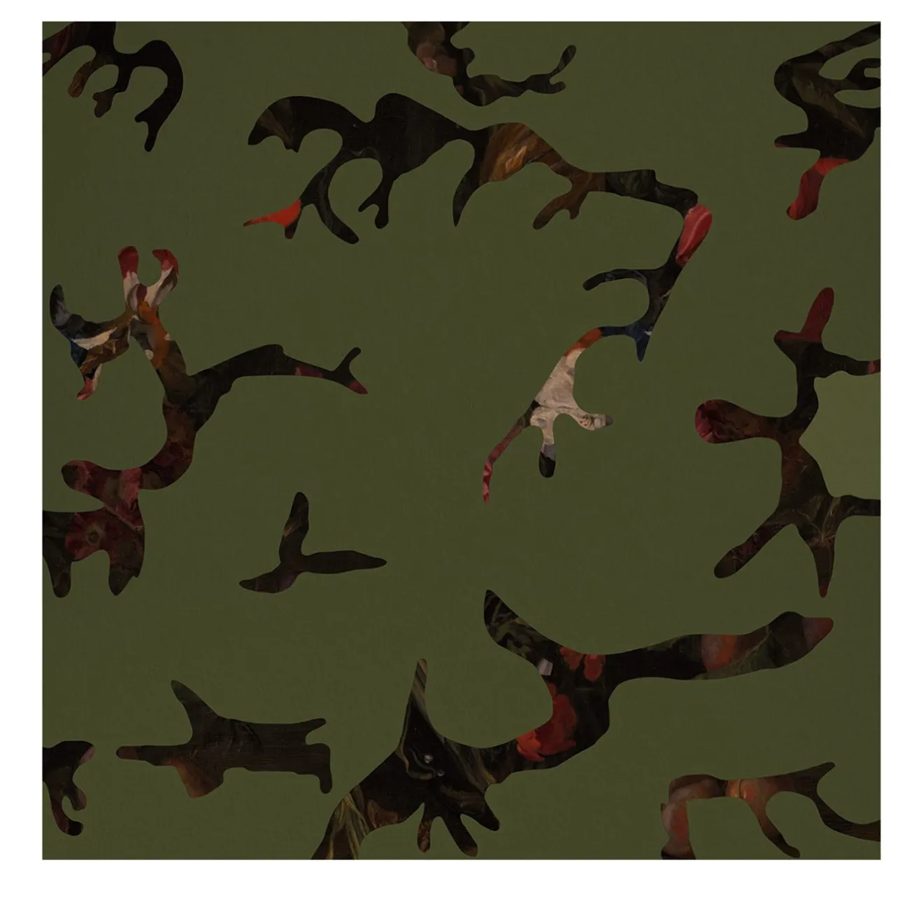 MaVoix Carta da Parati Find Me In The Dark Verde Militare di Magnus Gjoen