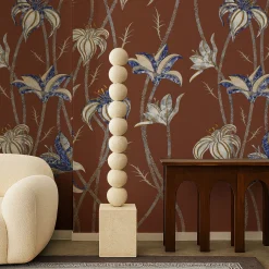 MaVoix Carta da parati Fiori Terracotta di Marika Tardio