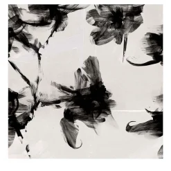 Wallpapers4Beginners Carta da parati floreale astratta bianca e nera