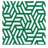 Wallpapers4Beginners Carta da Parati Geometrica Mid Century Modern Verde e Bianca