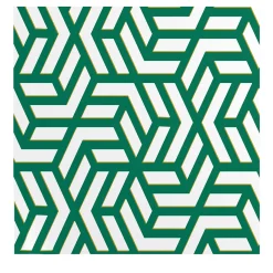 Wallpapers4Beginners Carta da Parati Geometrica Mid Century Modern Verde e Bianca