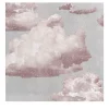 Wallpapers4Beginners Carta da Parati Vintage con Nuvole Rosa