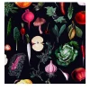Wallpapers4Beginners Carta da Parati Vintage Nera con Verdure per Cucina