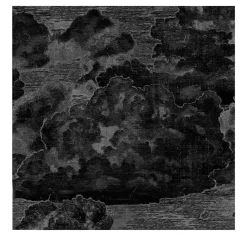 Wallpapers4Beginners Carta da Parati Vintage Nera con Nuvole