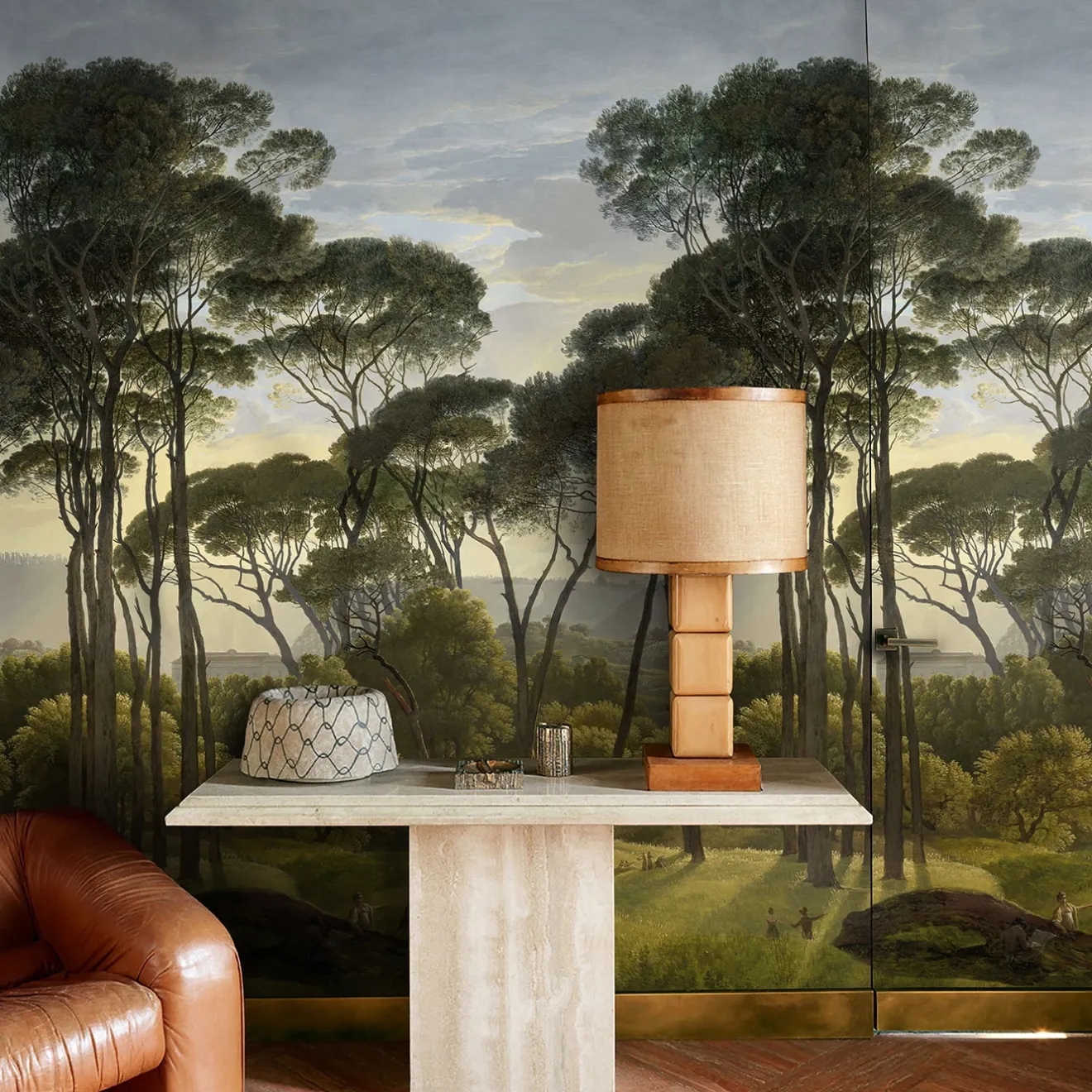 Wallpapers4Beginners Carta da Parati Vintage Vittoriana con Alberi