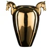 VGnewtrend Cavallo Grande Vaso decorativo dorato