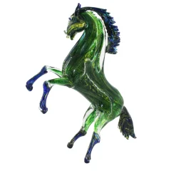 Madeforsoul Cavallo in avventurina Scultura in vetro di Murano verde