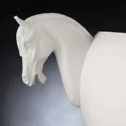 VGnewtrend Cavallo Piccolo Vaso decorativo bianco