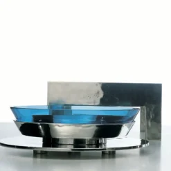 Serafino Zani Centrotavola a tavola rotonda in edizione limitata di Ettore Sottsass