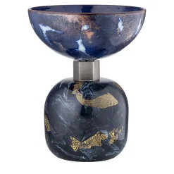Incalmi Centrotavola Alchimie in vetro di Murano con lapis blu