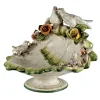 Ceramiche Ceccarelli Centrotavola con uccelli e fiori