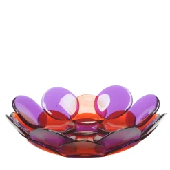 Corsi Design Factory Centrotavola grande Circle Basket viola e arancione di Enzo Mari