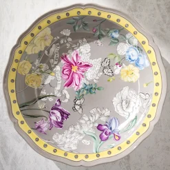 GINORI 1735 Centrotavola grigio con giardino di iris