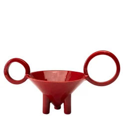 Paolo Santangelo Centrotavola in ceramica rossa Cono