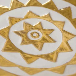 ND Dolfi Centrotavola in maiolica Triangolo