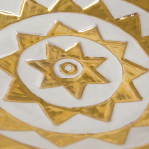 ND Dolfi Centrotavola in maiolica Triangolo
