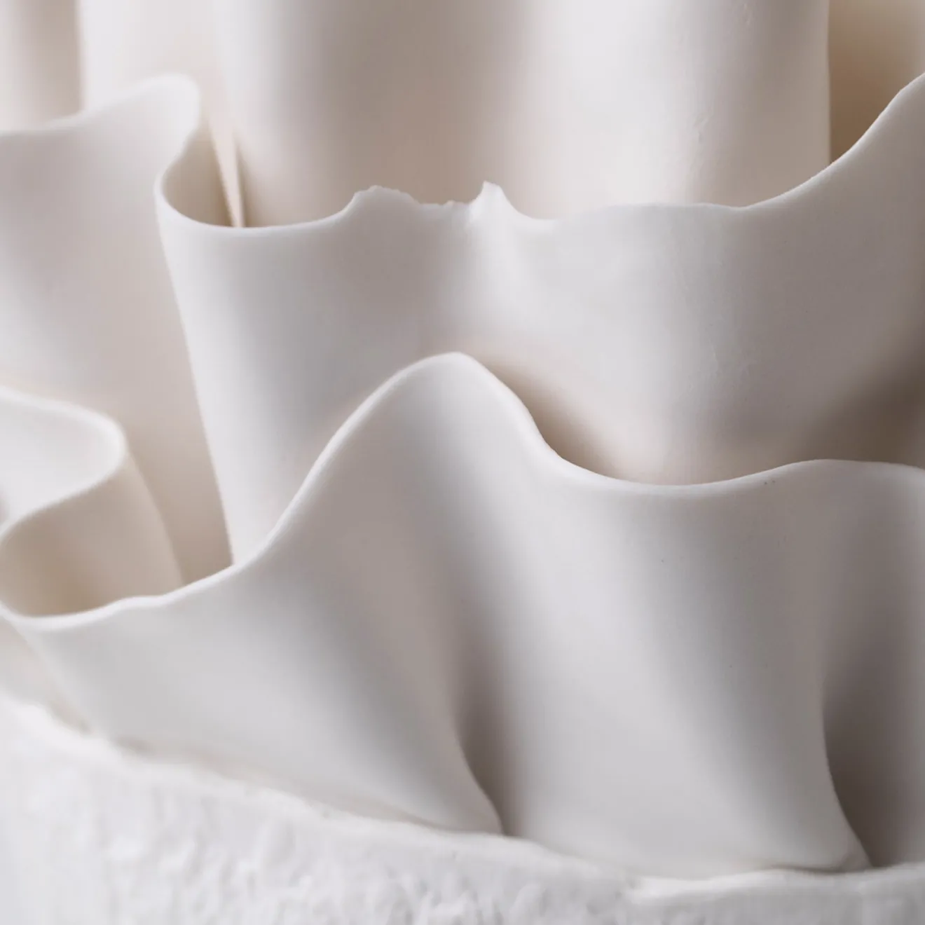 Fos Ceramiche Centrotavola in Porcellana Bianca Posidonia