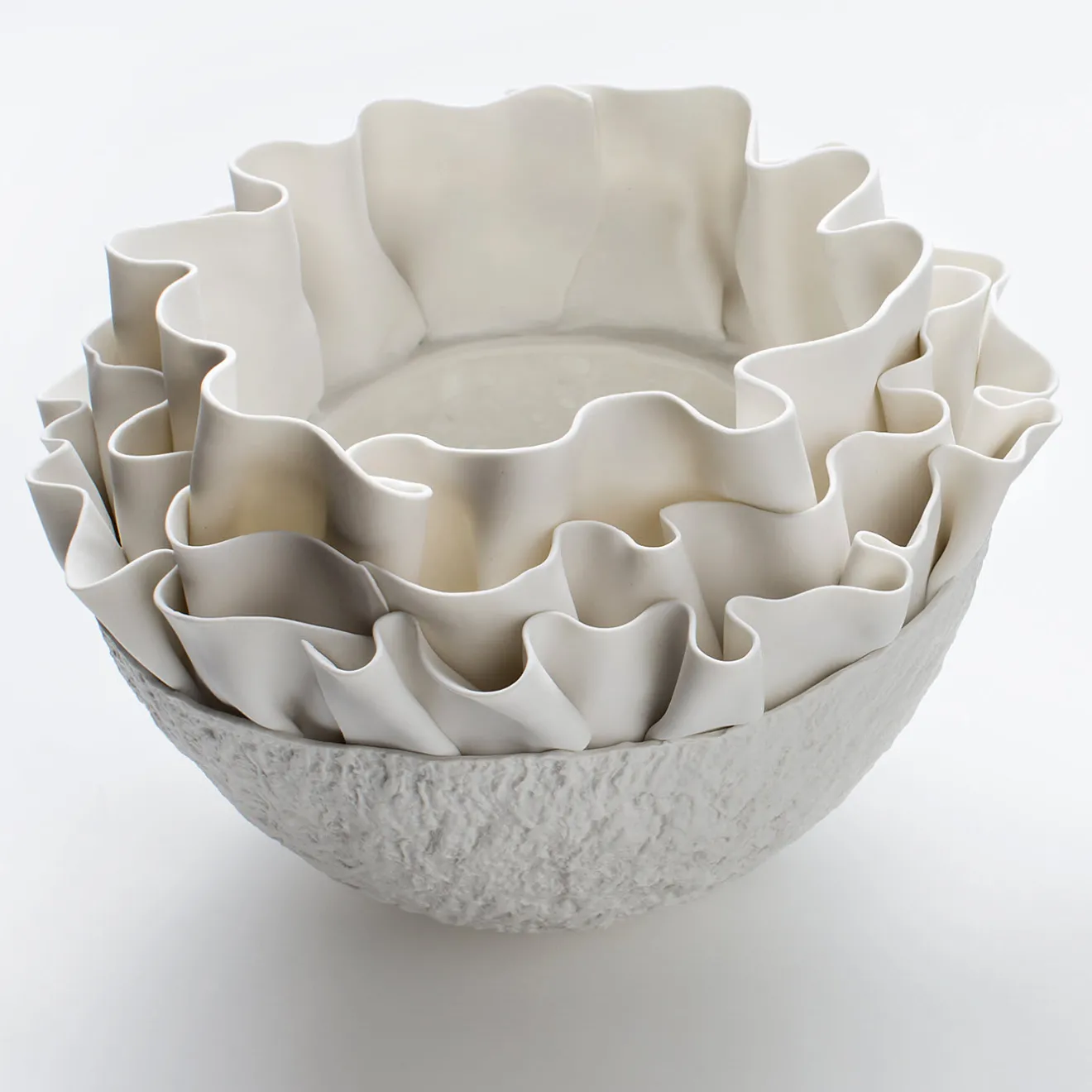 Fos Ceramiche Centrotavola in Porcellana Bianca Posidonia