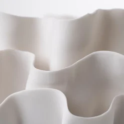 Fos Ceramiche Centrotavola in Porcellana Dorata Posidonia