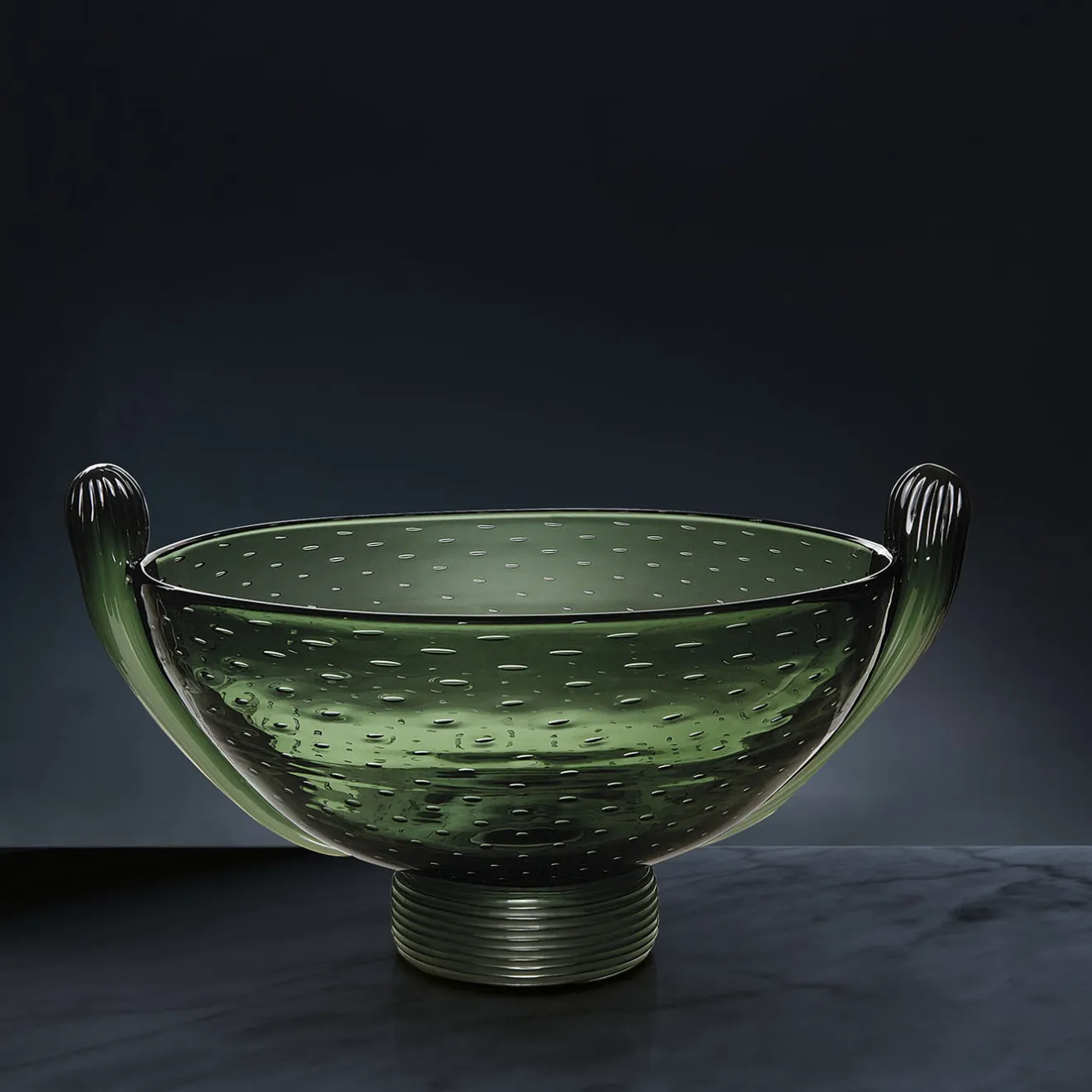 Ros Italia Interiors Centrotavola in vetro di Murano verde