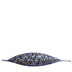 VéVé Glass Centrotavola in vetro di Murano blu Onda Sunshine di Andrea Orso